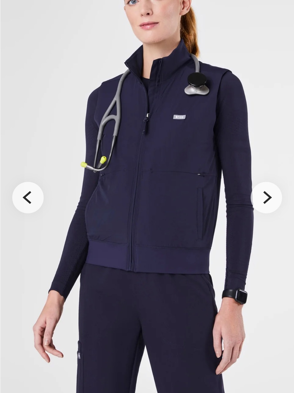 Figs Navy Float Bomber Vest
